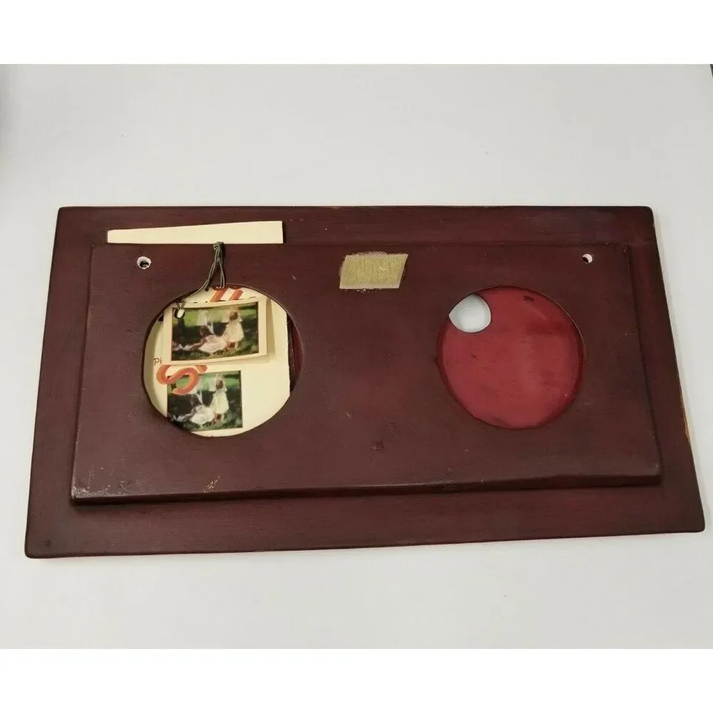 Handmade Ceramic Photo Frame Burgundy Brown Removable Easel Interchangeable